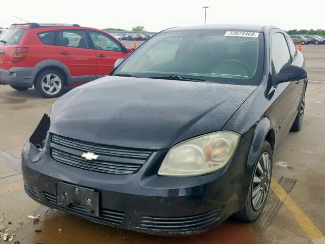 1G1AT18H097173607 - 2009 CHEVROLET COBALT LT BLACK photo 2