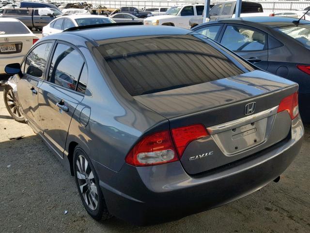 19XFA1F92BE004709 - 2011 HONDA CIVIC EXL GRAY photo 3