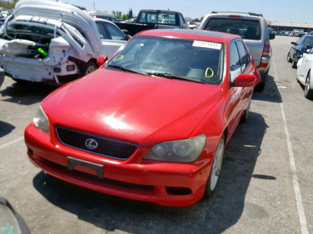 JTHBD192020047859 - 2002 LEXUS IS 300 RED photo 2