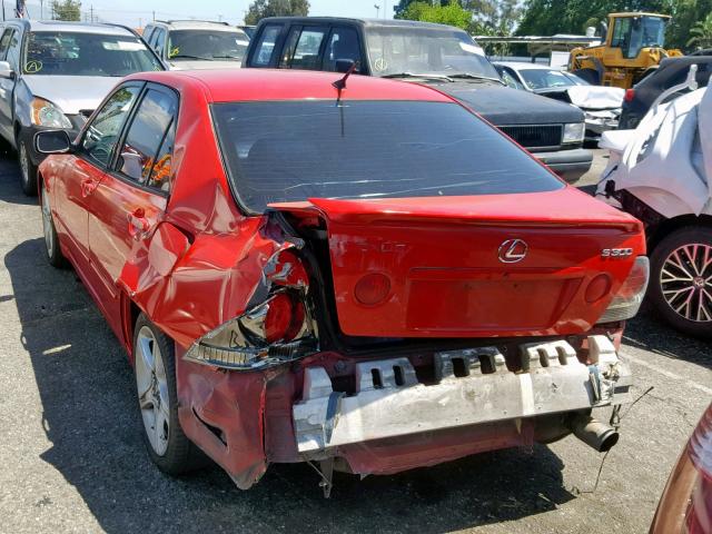 JTHBD192020047859 - 2002 LEXUS IS 300 RED photo 3