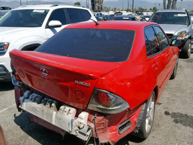 JTHBD192020047859 - 2002 LEXUS IS 300 RED photo 4