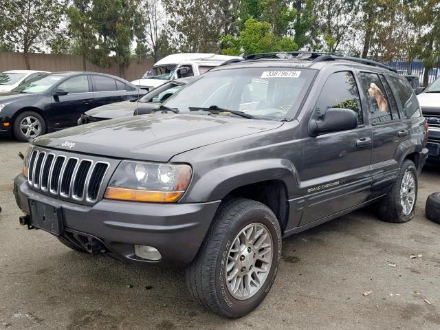 1J4GW58N92C325378 - 2002 JEEP GRAND CHER GRAY photo 2