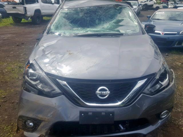 3N1AB7AP6KY213338 - 2019 NISSAN SENTRA S GRAY photo 9