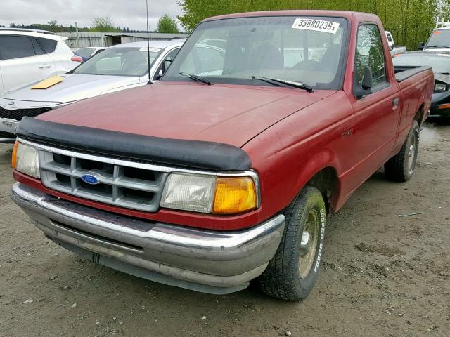 1FTCR10A1RUA07322 - 1994 FORD RANGER RED photo 2