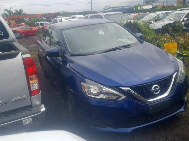 3N1AB7AP7HY385533 - 2017 NISSAN SENTRA S BLUE photo 1