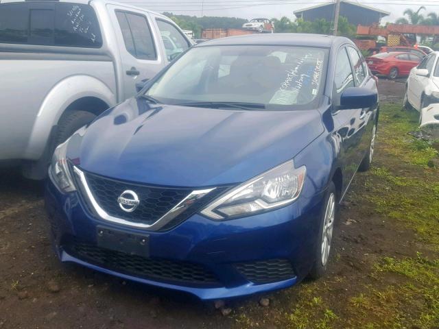 3N1AB7AP7HY385533 - 2017 NISSAN SENTRA S BLUE photo 2