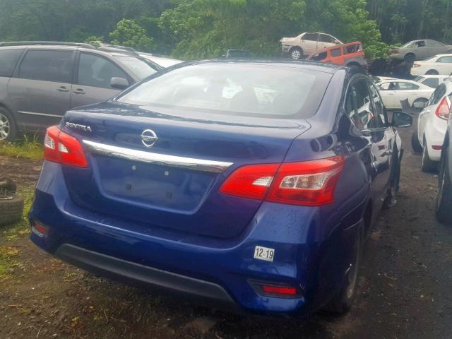 3N1AB7AP7HY385533 - 2017 NISSAN SENTRA S BLUE photo 4