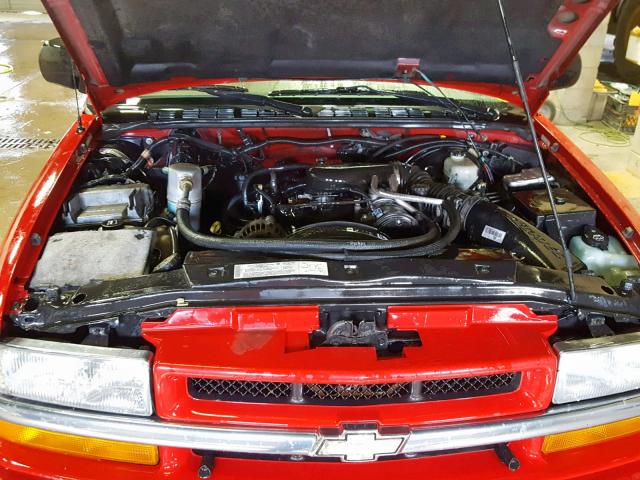 1GNDT13X74K140099 - 2004 CHEVROLET BLAZER RED photo 7