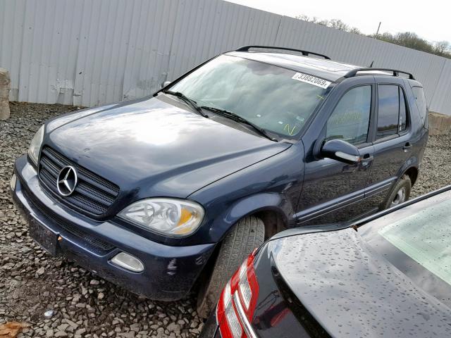 4JGAB57E83A417650 - 2003 MERCEDES-BENZ ML 350 BLUE photo 2