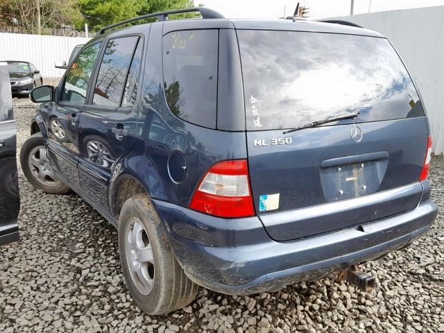 4JGAB57E83A417650 - 2003 MERCEDES-BENZ ML 350 BLUE photo 3