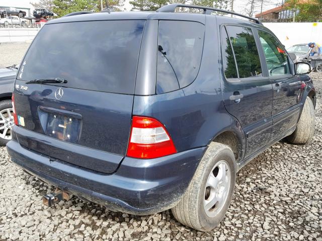 4JGAB57E83A417650 - 2003 MERCEDES-BENZ ML 350 BLUE photo 4