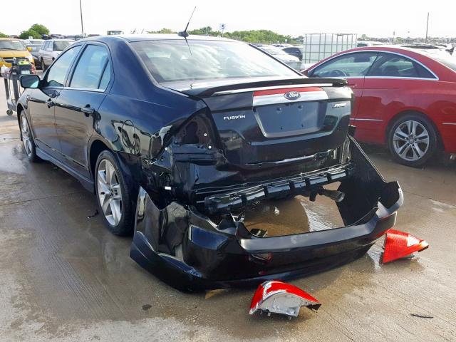 3FAHP0KC3BR279524 - 2011 FORD FUSION SPO BLACK photo 3