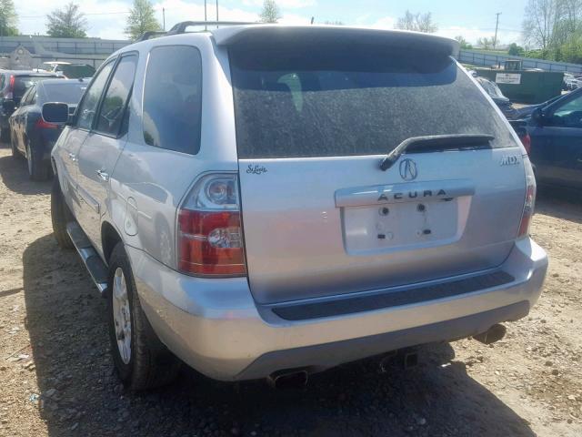 2HNYD18916H524644 - 2006 ACURA MDX TOURIN SILVER photo 3