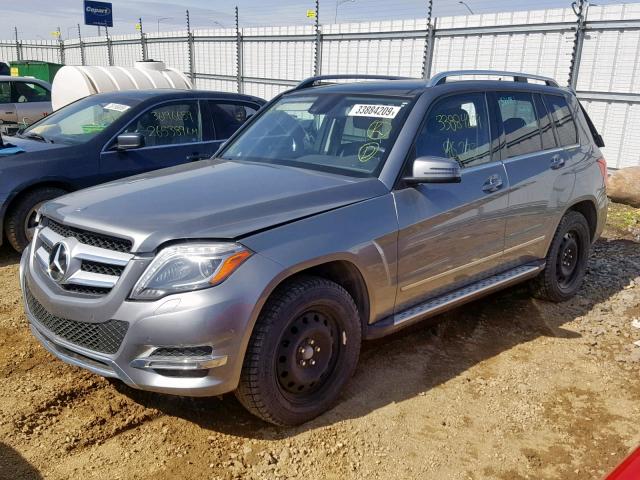 WDCGG0EB5DG124986 - 2013 MERCEDES-BENZ GLK 250 BL SILVER photo 2