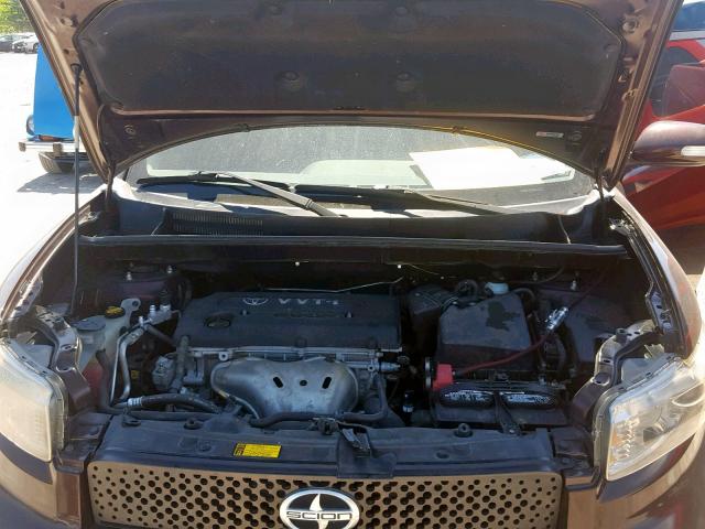 JTLKE50E391076603 - 2009 TOYOTA SCION XB ბურგუნდია ფოტო 7