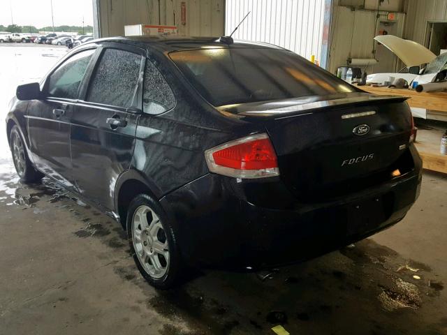 1FAHP36N89W196739 - 2009 FORD FOCUS SES BLACK photo 3