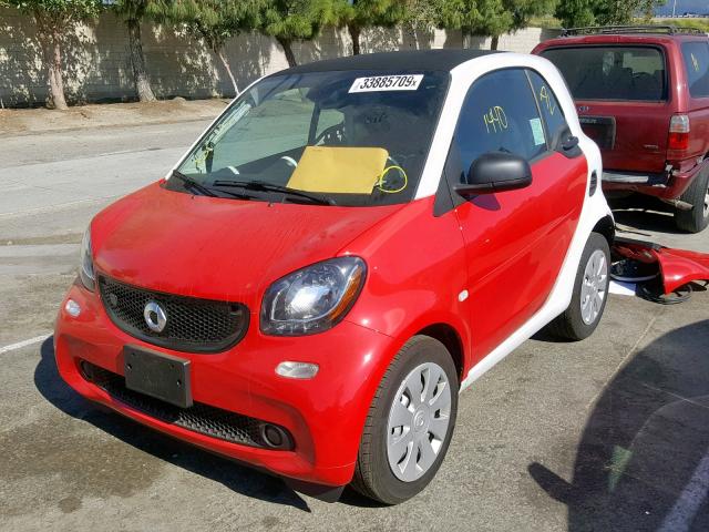 WMEFJ9BA6JK325213 - 2018 SMART FORTWO RED photo 2