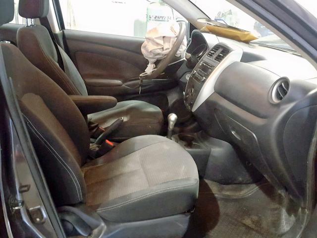 3N1CN7AP6FL846490 - 2015 NISSAN VERSA CHARCOAL photo 5