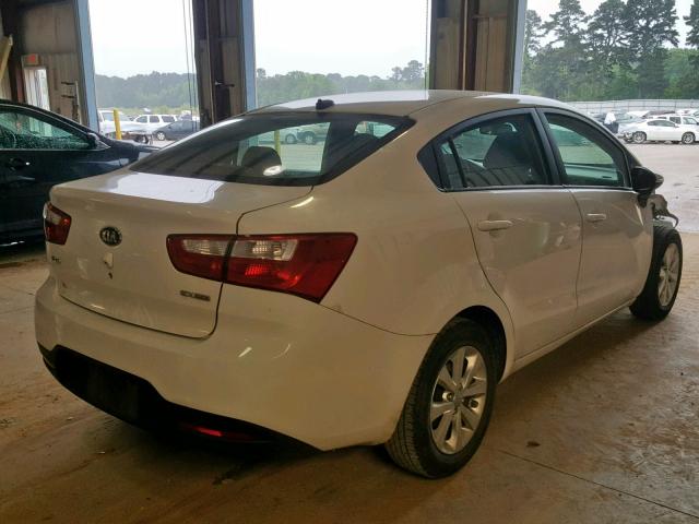 KNADN4A33D6147562 - 2013 KIA RIO EX WHITE photo 4