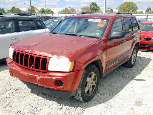 1J4GS48K86C205377 - 2006 JEEP GRAND CHER RED photo 2