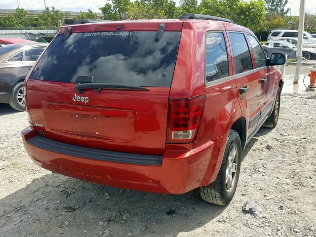 1J4GS48K86C205377 - 2006 JEEP GRAND CHER RED photo 4