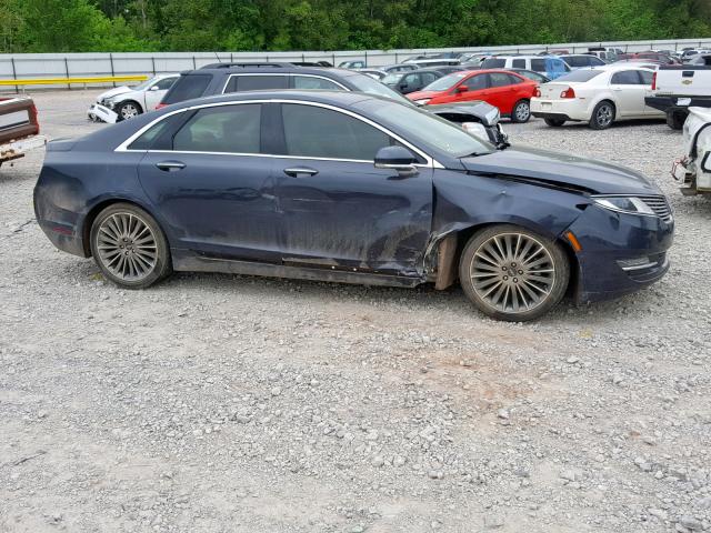 3LN6L2LU7ER813110 - 2014 LINCOLN MKZ HYBRID BLUE photo 9