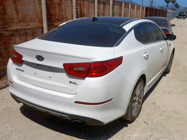 5XXGR4A64FG373886 - 2015 KIA OPTIMA SX WHITE photo 4