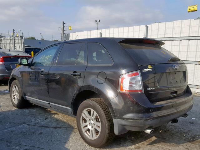 2FMDK38CX7BB65702 - 2007 FORD EDGE SEL BLACK photo 3