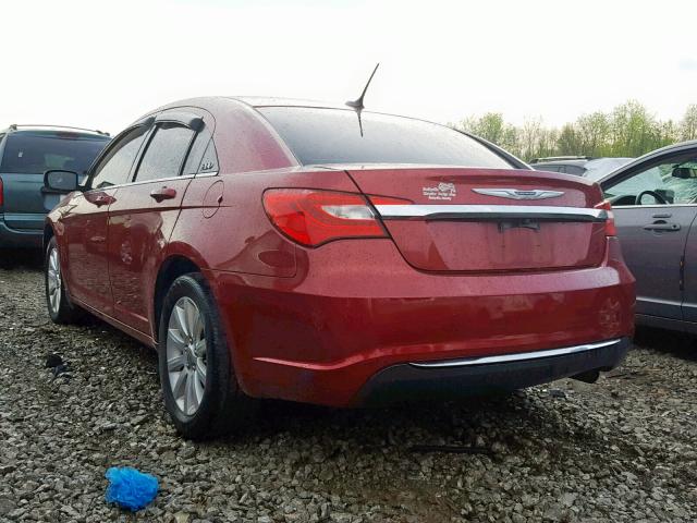 1C3CCBBB4DN602119 - 2013 CHRYSLER 200 TOURIN MAROON photo 3