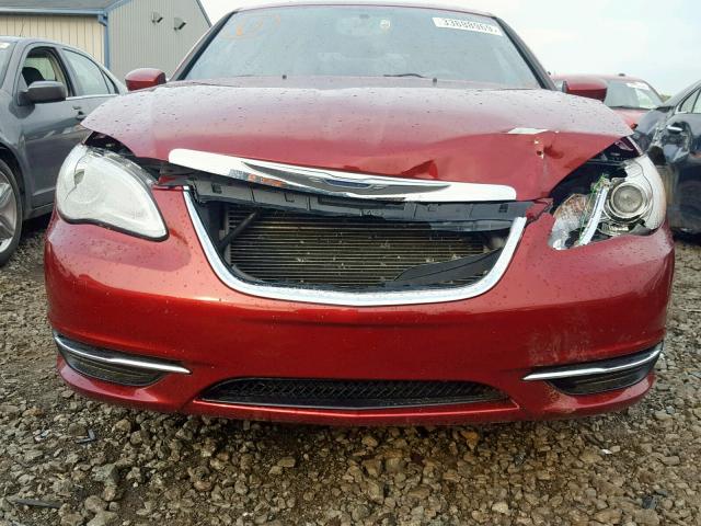 1C3CCBBB4DN602119 - 2013 CHRYSLER 200 TOURIN MAROON photo 9