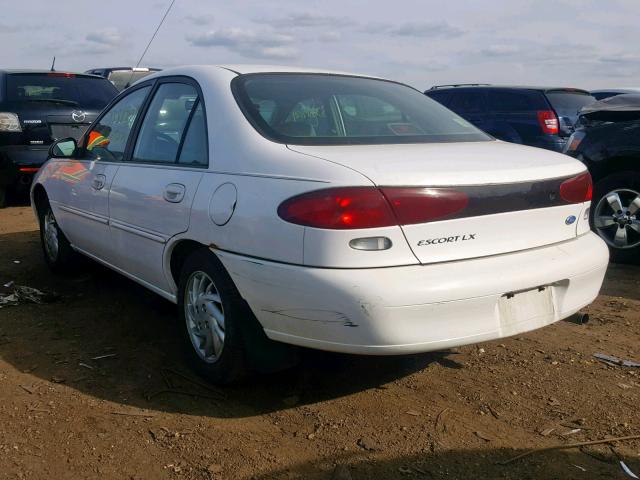 1FALP13P6VW226139 - 1997 FORD ESCORT LX WHITE photo 3