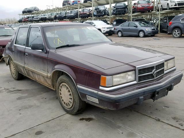 1B3BC5639KD407388 - 1989 DODGE DYNASTY LE BURGUNDY photo 1