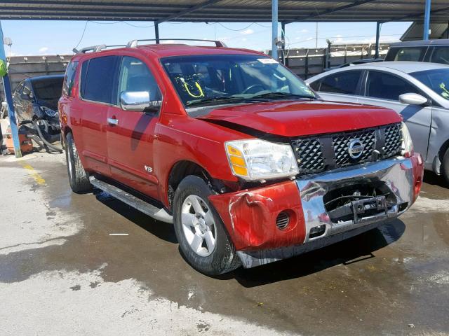 5N1AA08A97N708562 - 2007 NISSAN ARMADA SE MAROON photo 1