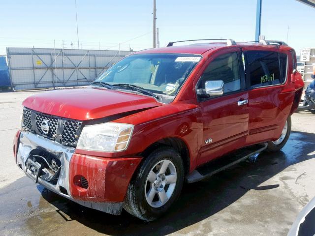 5N1AA08A97N708562 - 2007 NISSAN ARMADA SE MAROON photo 2