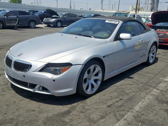 WBAEK73435B328416 - 2005 BMW 645 CI AUT SILVER photo 2