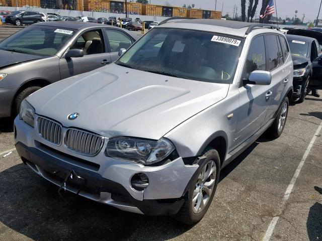 WBXPC93409WJ28888 - 2009 BMW X3 XDRIVE3 SILVER photo 2