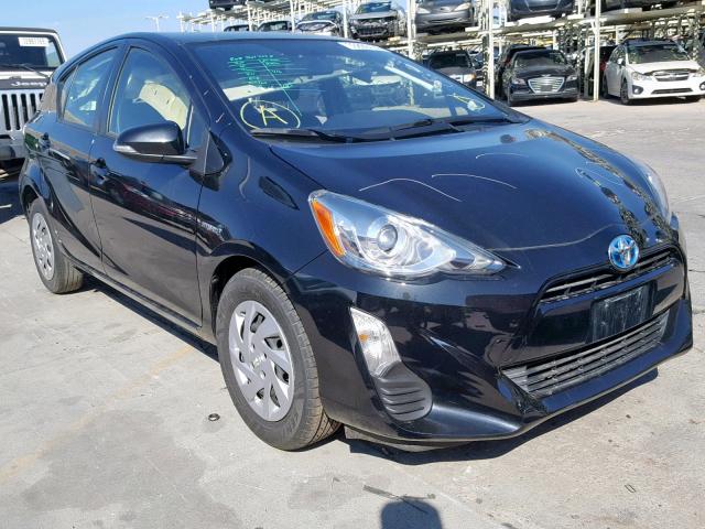 JTDKDTB30G1116292 - 2016 TOYOTA PRIUS C BLACK photo 1