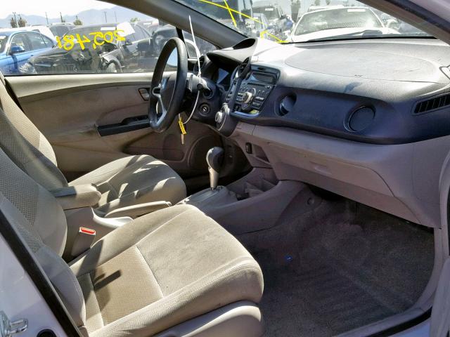 JHMZE2H79AS025974 - 2010 HONDA INSIGHT EX WHITE photo 5