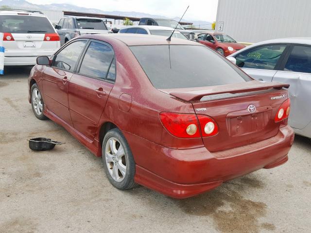 2T1BY32EX6C551031 - 2006 TOYOTA COROLLA XR RED photo 3