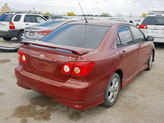 2T1BY32EX6C551031 - 2006 TOYOTA COROLLA XR RED photo 4