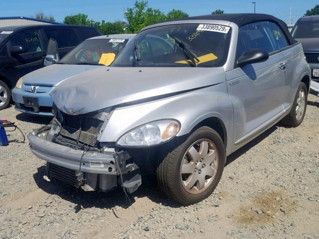 3C3EY55E75T604112 - 2005 CHRYSLER PT CRUISER SILVER photo 2