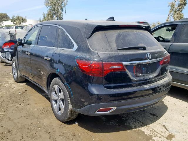 5FRYD4H20GB013510 - 2016 ACURA MDX BLACK photo 3