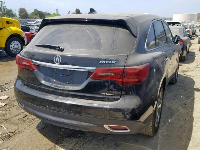 5FRYD4H20GB013510 - 2016 ACURA MDX BLACK photo 4