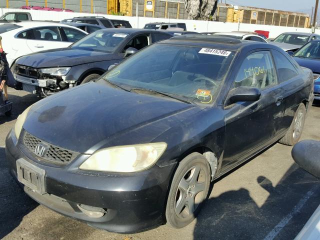 1HGEM22934L021531 - 2004 HONDA CIVIC EX BLACK photo 2