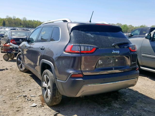 1C4PJLDB0KD300786 - 2019 JEEP CHEROKEE L GRAY photo 3