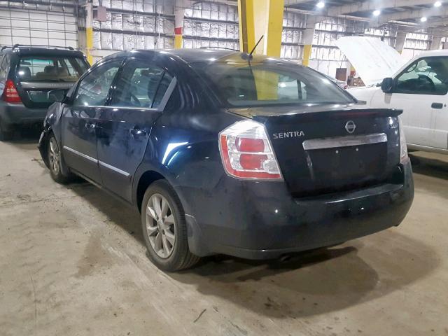 3N1AB6AP7CL665551 - 2012 NISSAN SENTRA 2.0 BLACK photo 3