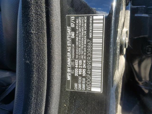 WDDGF4HB9ER308867 - 2014 MERCEDES-BENZ C 250 BLACK photo 10