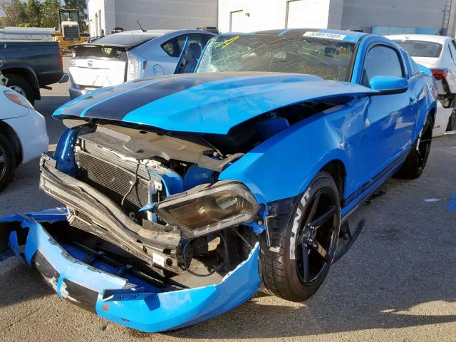 1ZVBP8CH1A5132688 - 2010 FORD MUSTANG GT BLUE photo 2