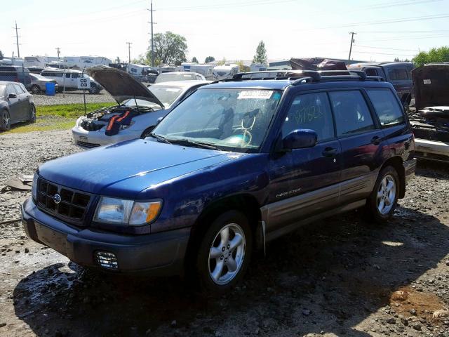 JF1SF65591H719982 - 2001 SUBARU FORESTER S BLUE photo 2