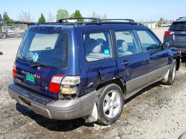 JF1SF65591H719982 - 2001 SUBARU FORESTER S BLUE photo 4